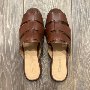 Madewell Brown Leather Mules